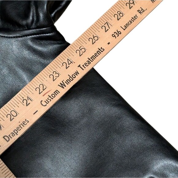 NWT Reportage R.G.A. Made In Italy Black Vintage Faux Leather Jacket Men's Large - Picture 4 of 10